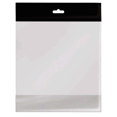 Saco Adesivado com furo Preto - 15x20 cm  - 100 unidades - Cromus - Rizzo
