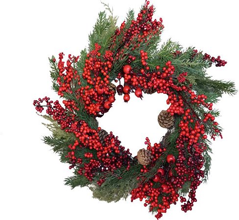 Guirlanda Berry Vermelha - 61cm - 1 unidade - Rizzo
