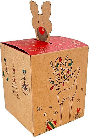 Caixa Pop Up - Ornato - Rena - Kraft - Ref. C3904 - 10 unidades - Ideia Embalagens - Rizzo