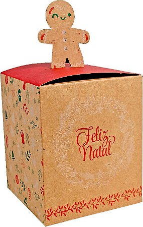 Caixa Pop Up - Biscuit - Biscoito de Gengibre - Kraft - Ref. C3903 - 10 unidades - Ideia Embalagens - Rizzo