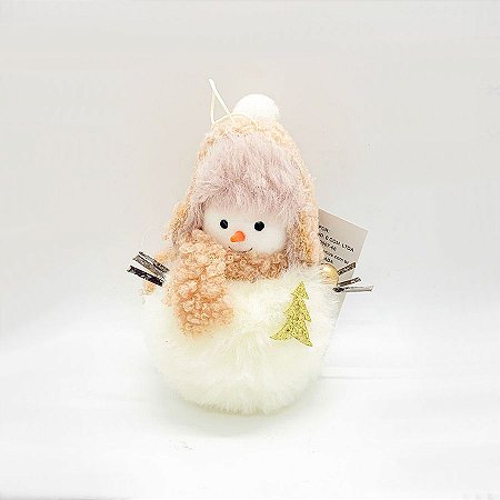 Enfeite Para Pendurar Boneco de Neve Pinheiro - 1 unidade - Cromus - Rizzo