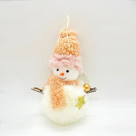 Enfeite Para Pendurar Boneco de Neve Estrela - 1 unidade - Cromus - Rizzo