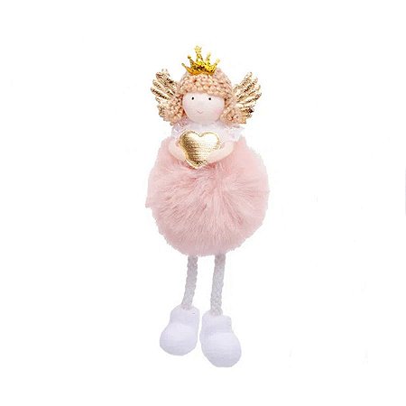 Enfeite Para Pendurar Anjo Rosa - 1 unidade - Cromus - Rizzo