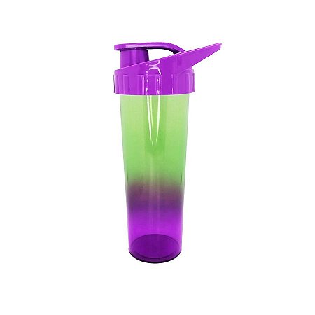 Garrafa Ice Degradê - Verde e Roxo Brilhante - Tampa Roxo - 1 unidade - Rizzo