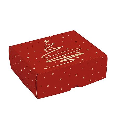 Caixa Para Brigadeiro - 8 Brigadeiros - Magia Natal - 17 x 11 x 4,5 cm- Cromus Natal - 10 unidades - Rizzo