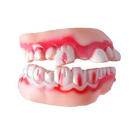 Dentadura Halloween de  Zumbi - 1 unidade - Rizzo
