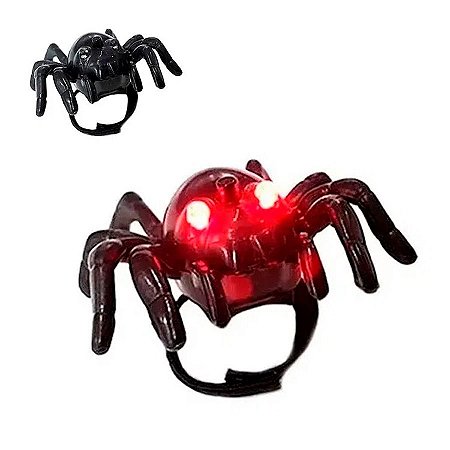 Anel decorativo Aranha Piscante - 1 unidade - Rizzo