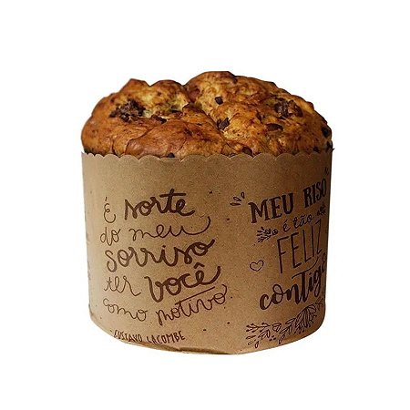Forma Panetone 250 g - Frases Lettering - 50 unidades