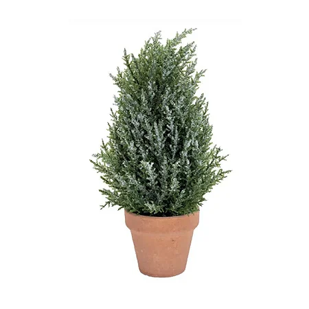 Mini Vaso de Pinheiro Nevado - 30 cm - Cromus Natal  - 1 unidade - Rizzo