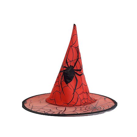 Chapéu Bruxa - Festa Halloween - Vermelho - 1 unidade - Rizzo