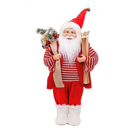 Papai Noel Ski - Camisa Vermelha Listrada - 1 unidade - Cromus - Rizzo