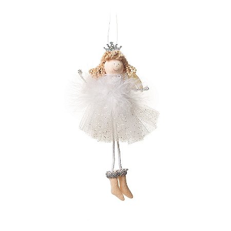 Enfeite de Pendurar Anjo Coroa - Cromus Natal - 1 unidade - Rizzo