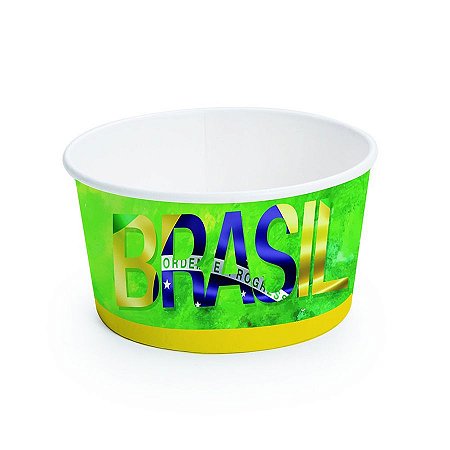 Bowl Descartável Multiuso - Festa Brasil - 180 mL - ø9,5 x 5,2 cm - 8 unidades - Cromus - Rizzo