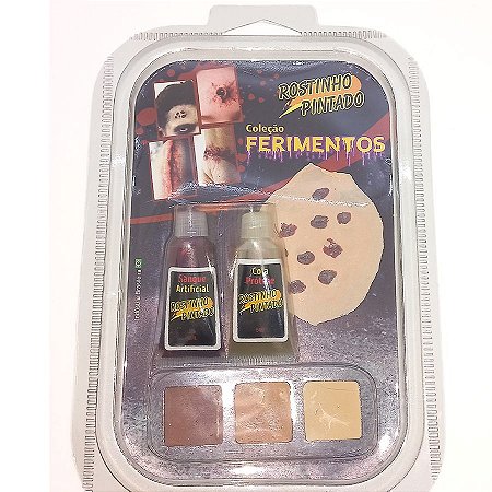 Maquiagem para Halloween Ferimentos - "Furinhos" - 1 Unidade - Rizzo