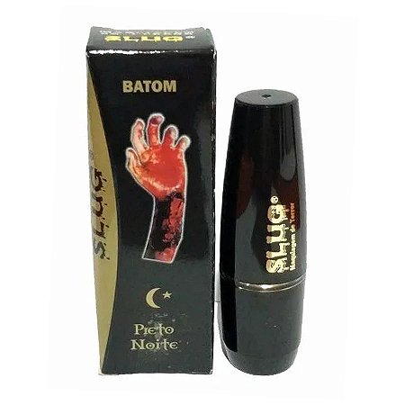 Batom Preto Noite - 3cm x 8cm x 3cm - Halloween - 1 unidade - Slug - Rizzo