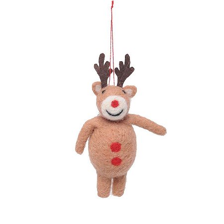 Enfeite para Pendurar - Boneco de Rena Delicado  - 1 unidade - Cromus Natal - Rizzo