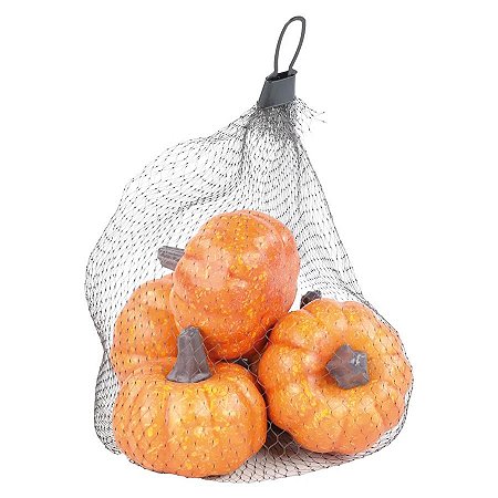 Abobora Minimoranga - 7,5 x 6,5 cm - Halloween - 5 unidades - Cromus - Rizzo