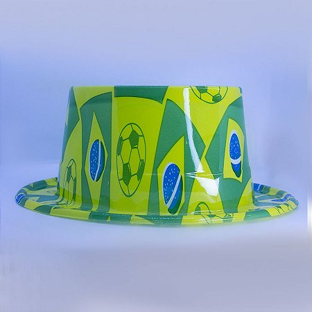 Cartola Brasil -  Bola e Bandeirinha  - 28,5cm x 25,,5cm - 1 unidade - Rizzo