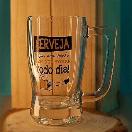 Caneca de Cerveja Happy Beer - 340ml - Todo Dia! - 1 unidade - Allmix - Rizzo