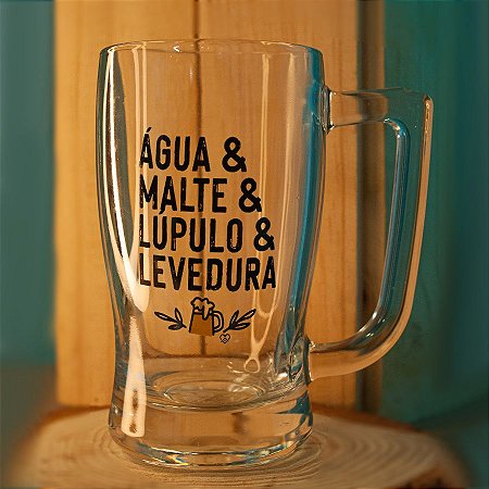 Caneca de Cerveja Happy Beer - 340ml - Água & Malte - 1 unidade - Allmix - Rizzo