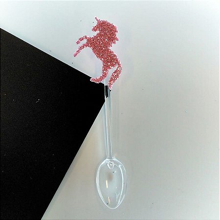 Colher Decorativa - Unicórnio Rosa - 10 unidades - Nelyzoca - Rizzo