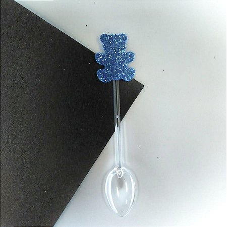 Colher Decorativa - Urso Azul - 10 unidades - Nelyzoca - Rizzo