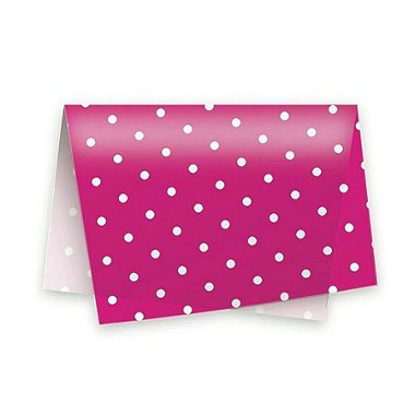 Papel de Seda - 49x69cm - Poá Pink - 10 folhas - Cromus - Rizzo