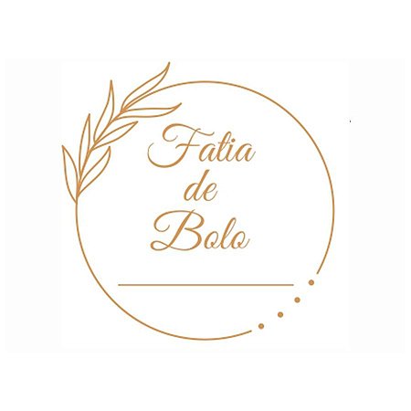 Adesivo "Fatia de Bolo" - Ref.2162 - Hot Stamping - Dourado  - 50 unidades - Stickr - Rizzo