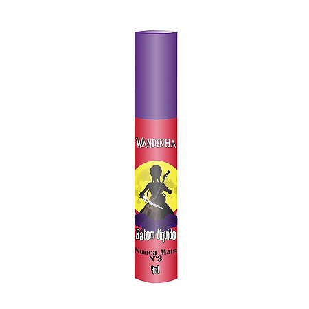 Batom Líquido Matte Wandinha Nunca Mais - Cor 03 - 4ml  - 1 unidade - Rizzo