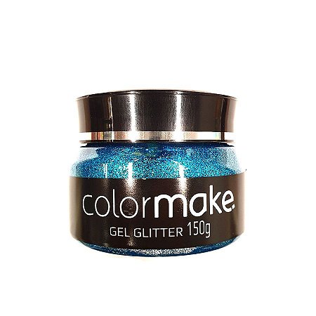 Gel Glitter Azul Pote 150 g - 1 unidade - ColorMake -