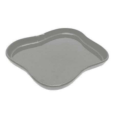 Bandeja Orgânica  - 18x14,5 cm -   Cinza - 1 unidade - Só Boleiras - Rizzo