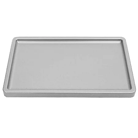 Bandeja Retangular 30x18cm Premium Prata - 01 unidade - Só Boleiras - Rizzo Embalagens