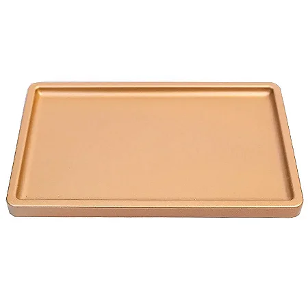 Bandeja Retangular 30x18cm Premium Rose Gold - 01 unidade - Só Boleiras - Rizzo Embalagens