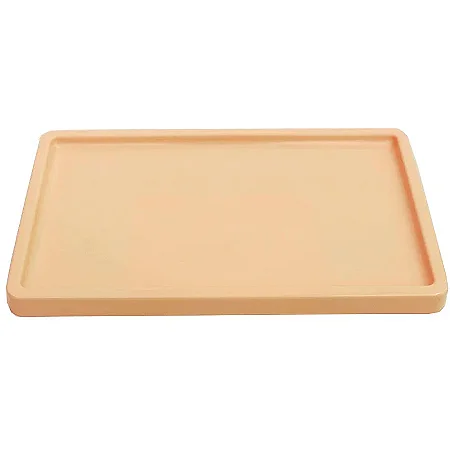 Bandeja Retangular 30x18cm Nude - 01 unidade - Só Boleiras - Rizzo Embalagens
