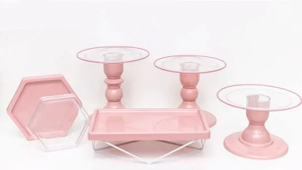 Kit Comemore MAIS Clean - 28 Rose - 01 Unidade - Só Boleiras - Rizzo Festas