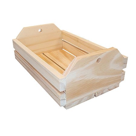 Caixote de Madeira Crua para Usos Diversos - 23,5 x 14,5 x 8,5 cm - 1 unidade - Rizzo