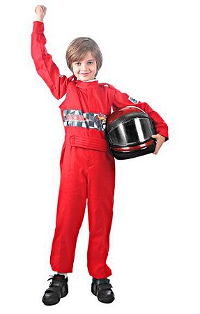 Fantasia Piloto de Corrida - Vermelho G - 1 Unidade - Sula - Rizzo