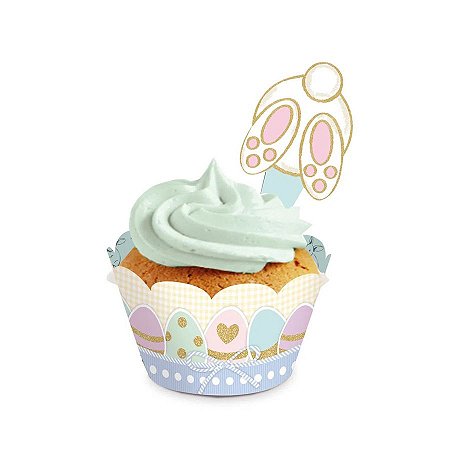 Kit Para Cupcake Páscoa - 12 Unidades - Cromus - Rizzo