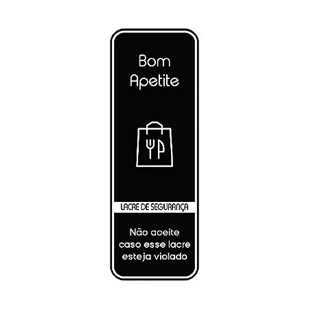 Adesivo "Bom Apetite" - Ref.2045 - Hot Stamping - Preto - 50 unidades - Stickr - Rizzo