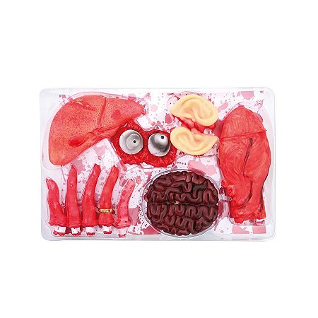 Enfeite Decorativo - Orgãos de Plástico com Sangue - Halloween - 1 unidade - Cromus - Rizzo