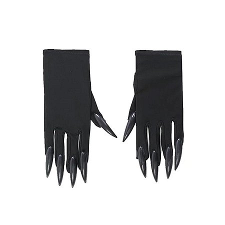 Luva Com Unha Postiça - Preto - Halloween - 1 unidade - Cromus - Rizzo