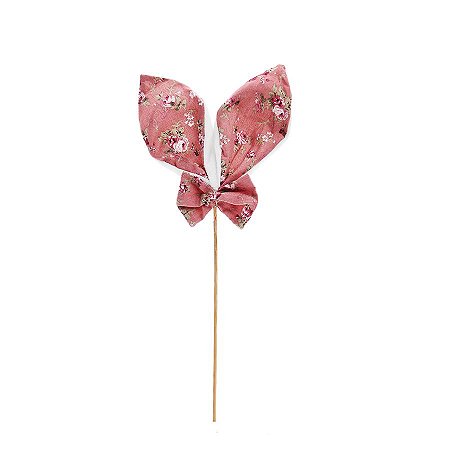 Pick de Páscoa Orelhas Florais - Rosa - 1 unidade - Cromus -
