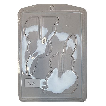 Forma para Chocolate Coelho 3D Ref. 5025 - 1 unidade - Crystal - Rizzo