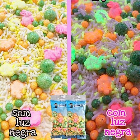 Sprinkles de Páscoa Coloridos Pérolas e Coelhinhos 60 g - 1 unidade - Morello - Rizzo