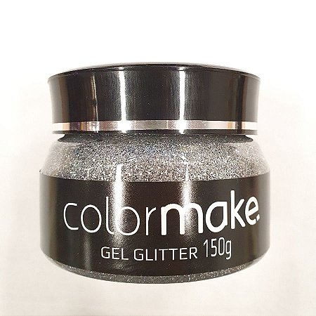 Gel Glitter Prata Pote 150 g - 1 unidade - ColorMake -
