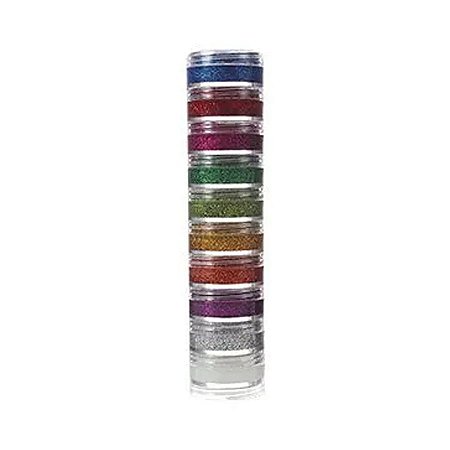 Glitter Cremoso Facial Kit com 10 cores - 1 unidade Pct. c/ 10 unds. - ColorMake - Rizzo