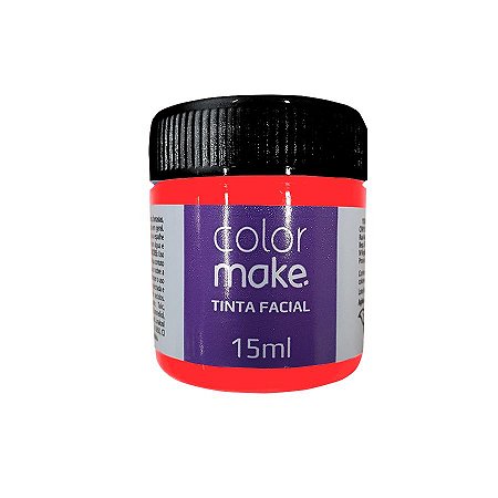 Tinta Facial Neon Líquida Vermelha 15 mL - 1 unidade - ColorMake - Rizzo