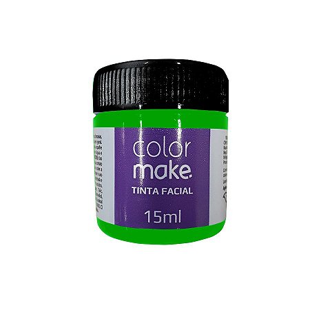 Tinta Facial Neon Líquida Verde 15 mL - 1 unidade - ColorMake - Rizzo