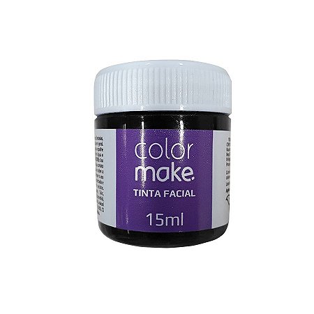 Tinta Facial Líquida Preta 15 mL - 1 unidade - ColorMake - Rizzo