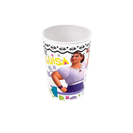 Copo Decorado Festa Encanto Luisa - Para Colorir - 320 ml  - 1 unidade - Plasútil - Rizzo